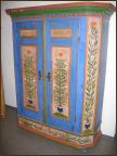 Bauernschrank originale Bemahlung , Gegenstck dazu im Museum Bad Windsheim